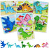 TOY Life Wooden Puzzles for Toddlers Ages 2-4, 7 Piece Dinosaur Puzzle, Educational Toys for Ages 1-3