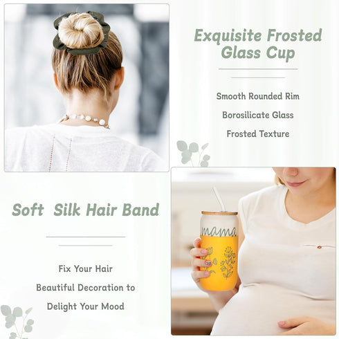 Set New Mom Gift Baby Shower Gifts Basket for Newborn Sage Green Pregnancy Gift for Women After Birth Postpartum