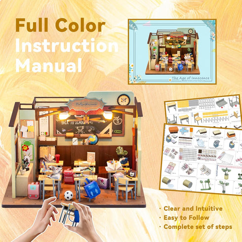 Flever Dollhouse Miniature DIY House Kit Creative Room with Furniture for Romantic Valentine's Gift(The Age
