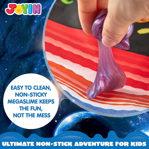 36 Pack JOYIN Slime Party Favors, Galaxy Slime Ball- Stretchy, Non-Sticky, Mess-Free, Stress Relief, and Safe - Toys