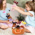 Basket of 8" Plush Diversity Baby Dolls - 6 Piece Set with Interchangeable Clothes for All Ages