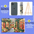 Small 150 Piece Jigsaw Puzzles for Adults - Vintage Streetscape Mini Oil Painting, 3 Pcs