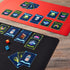 2 Pack Card Game Mat for MTG – Board Game, Magic, and TCG Playmat, Color Black/Red (24x14 in)