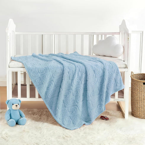 30" 40" Pro Goleem Elephant Baby Boy Blanket, Soft Fleece Baby Blankets for Boys, x Blue Crib & Stroller Blanket