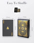 Diamond Waterproof Black Playing Cards - HD Poker Cards Deck with Gold Skull Design