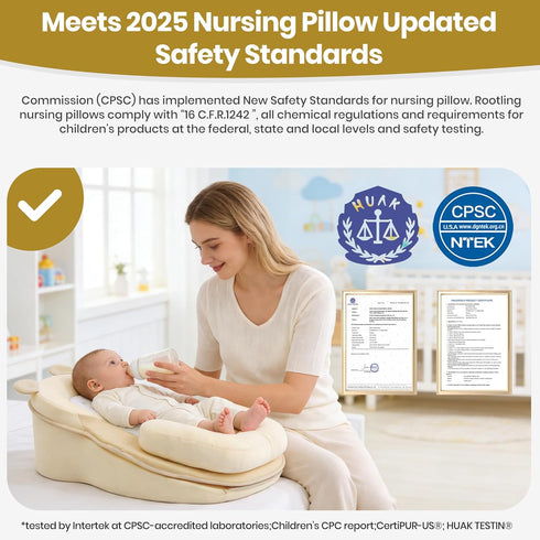 Baby Feeding Pillow, Anti Overflow Feeding Pillow for Reducing Spit-Up, Safety Nursing Pillow, Baby Lounger Reflux