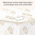 3 inch Dream On Me Spring Coil Portable Crib Mattress | Greenguard Gold Certified, Brown clouds