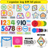 PENGFULL Felt Learning Numbers,44 Felt Board Pieces for Felt Flannel Board,Math Addition and Subtraction Colors Learning for Kindergarten,Preschool,Toddlers