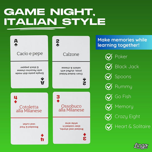 Authentic Italian Street Food Recipe Cards | Culinary Travel Flashcards