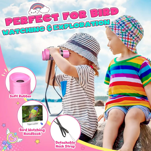 FunforFun! 3 4 5 6 7 8 3-5 4-6 Unicorn Binoculars Toys for Kids Year Old Girls Christmas Birthday Gifts for Girl Kid