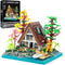 A-Frame Cabin Building Set - Medieval Forest Cabin House Micro Building Block Set for Adults and Teens (2688 Pcs)