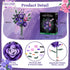 Ciesa Sets, 834PCS Purple Roses Flower Bouquet Building Artificial Flowers Botanical Collection Compatible with Lego