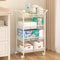 3IngSeagulls Baby Diaper Caddy Cart, 4-Tier Diaper Caddy Organizer and Storage, Rolling Utility
