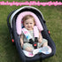 Baby Head Support and Strap Covers for Car Seat,Minky Infant Carseat Headrest for Newborn, Infant Car Seat Insert Pad