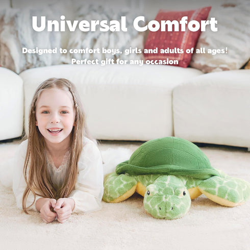 5 lbs Toy,24 inches IKASA Weighted Stuffed Animal Sea Turtle Plush Giant Large Big Jumbo Soft Toys, Huge Size Cute
