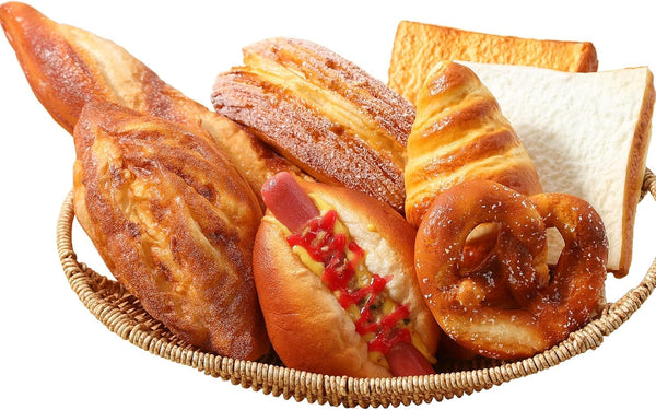 Joeabor 8pcs Artificial Bread Set, Realistic Fake Food for Display, Fake Bread for
