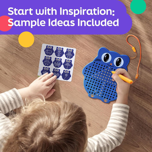 AYNAT FUN Magnetic Drawing Board for Kids & Toddlers with Beads and Magnet Stylus Pen - Magnetic Travel Toy