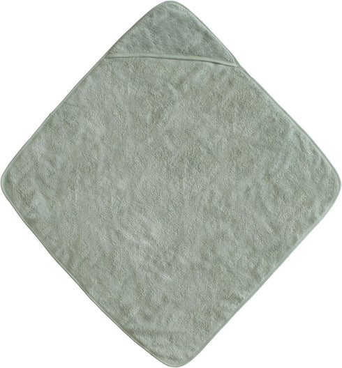 mushie Organic Cotton Baby Hooded Towel - Moss Green