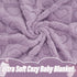 30"39"(Purple,Heart) Plush Soft with Heart Checkered Baby Blanket,Fleece Infant Toddler Blankets for Girls Boys,Warm