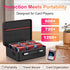 MTG Deck Box with Portable Case, 6 Pack Clear Card Deck Box Holds 600+ Double Sleeved Cards, 6 Dividers