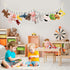 Stuffed Animal Storage Hammock Corner, Hanging Holder with 20 PCS Metal Clips, Boho Organizer Chain for Hats, Socks,