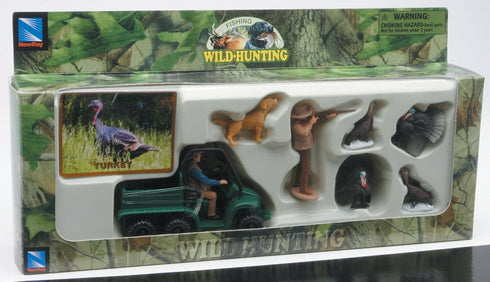 Wild Hunting Playset Assorted - You May Receive Walleye, Elk, Mallard, Antelope, Turkey, Moose, Deer, or Pheasant