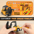 1/64 3 1 10CH RC Forklift Toy, in Mini Forklift Remote Control & App Remote Control Forklift with Trailer & Fork