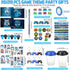 Watersay 218 Set Pcs Video Game Party Favors Includes Drink Cup with Lid Game Card Pencil Sharpener Eraser Stickers
