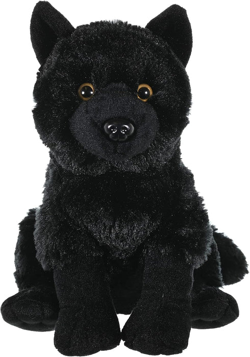 12" Wild Republic Wolf Plush, Stuffed Animal, Plush Toy, Kids Gifts, Black