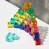 Rainbow Acrylic Gem Cubes Blocks - 40-Pcs Educational Sensory Training Crystal Toys for Color Learning