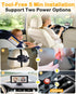 Thybro 1080P 6.8" 2-Kids Setup Dual Baby Car Camera: Night Vision Monitor from Head to Toe at Once - USB Plug & Play