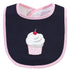 Set, (Pack 2) Hudson Baby Unisex Baby Cotton Terry Bib and Burp Cloth Cupcake, One Size