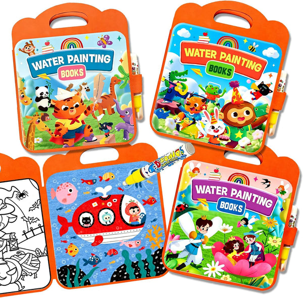 BlivEclat 3 Pack Reusable Water Painting Books for Toddlers Ages 3-6, Magic Water
