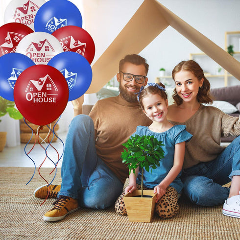 Gejoy 60 Pieces Open House Balloons, 12 Inches Latex Balloons for Real Estate Supplies and Yard Sign