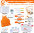 Set 31 Set 6+, PERLLI Kids Real Cooking for Cooking and Baking Pc. Gift for Junior Chef with Real Utensils, Case & Safe