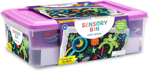 3-5+, 10.25 14.5 4.75 inches Creativity for Kids Sensory Bin: Outer Space Toys - Preschool and Toddler Sensory Toys