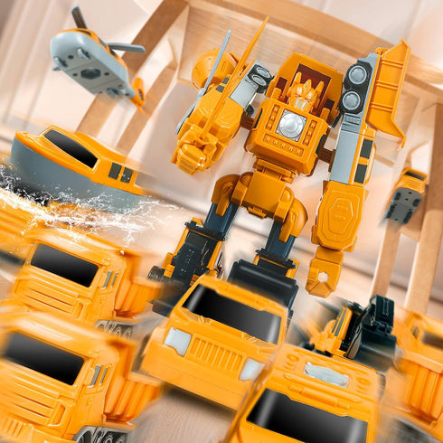 3-5 4-8 35 Magnetic Transform Engineering Car Assembled Toys with Storage Box, Robot Magnetic Blocks Toy, Construction