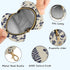 PYBUG Leaf Round Pacifier Storage Case, Polyester & TPU Lined with Hook Buckle, Pacifier Container Box for Baby