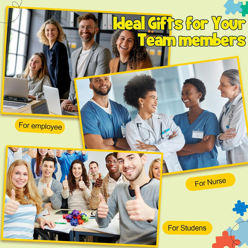 Hollowfly 30 Pcs Administrative Professionals Day Gifts Inspirational Puzzle Piece Stress Balls Bulk with Thank You