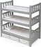 Badger Basket Convertible Doll Bunk Bed with Storage Baskets and Personalization Kit for 20 inch Dolls - Gray