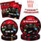 Gamer Theme Party Kit for 24 Guests - 97 Pcs Including Plates, Forks, Napkins, Bunting for Epic Gaming Decor