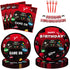 Gamer Theme Party Kit for 24 Guests - 97 Pcs Including Plates, Forks, Napkins, Bunting for Epic Gaming Decor