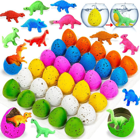 30 Pack Easter Basket Stuffers for Kids, Dinosaur Egg Hatching for Toddler