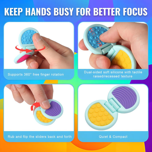 AOSTEONG (6pcs) Fidget Toys Adults, Sensory Toys for Kids with Autism, Anxiety Relief Items for ADHD Stress Relief