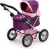 Bayer Stylish Baby Doll Pram Stroller - Purple & Pink with Adjustable Handle
