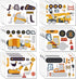 24 Sheets Construction Truck Stickers Make Your Own Truck Stickers Boys Birthday