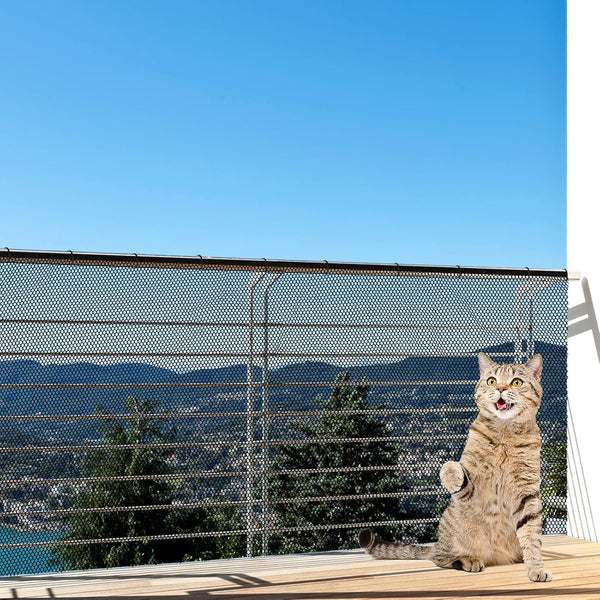 Cat Balcony Net, 5 x 0.8 Meter, Anti Fall Netting, Child Safety Screen, Black