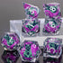 Set 7Pcs D20 D12 D10 D8 D6 D4, KERWELLSI Cat Liquid Core DND Dice with Gift Box, Resin Dungeons Sharp Edge D&D Dice