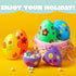 6 6 Inches JOYIN Pcs Large Printed Easter Eggs, Jumbo Plastic Eggs Fillable for Easter Themed Hunt Basket Stuffers