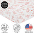 Sweet Jojo Designs Fitted Baby Crib Sheets (Boho Pink Floral Leaf) for Girls, Infant Nursery, Toddler Bed Room